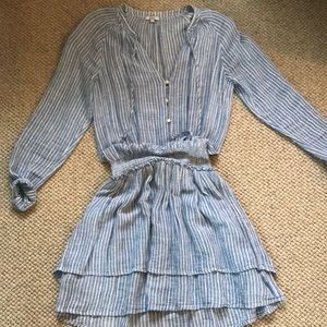 Rails Linen striped dress